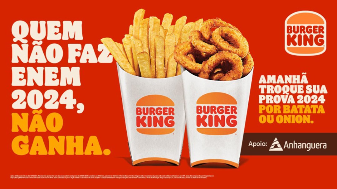 BURGER KING® E ANHANGUERA INCENTIVAM A PARTICIPAÇÃO DOS ESTUDANTES NA PROVA DO ENEM