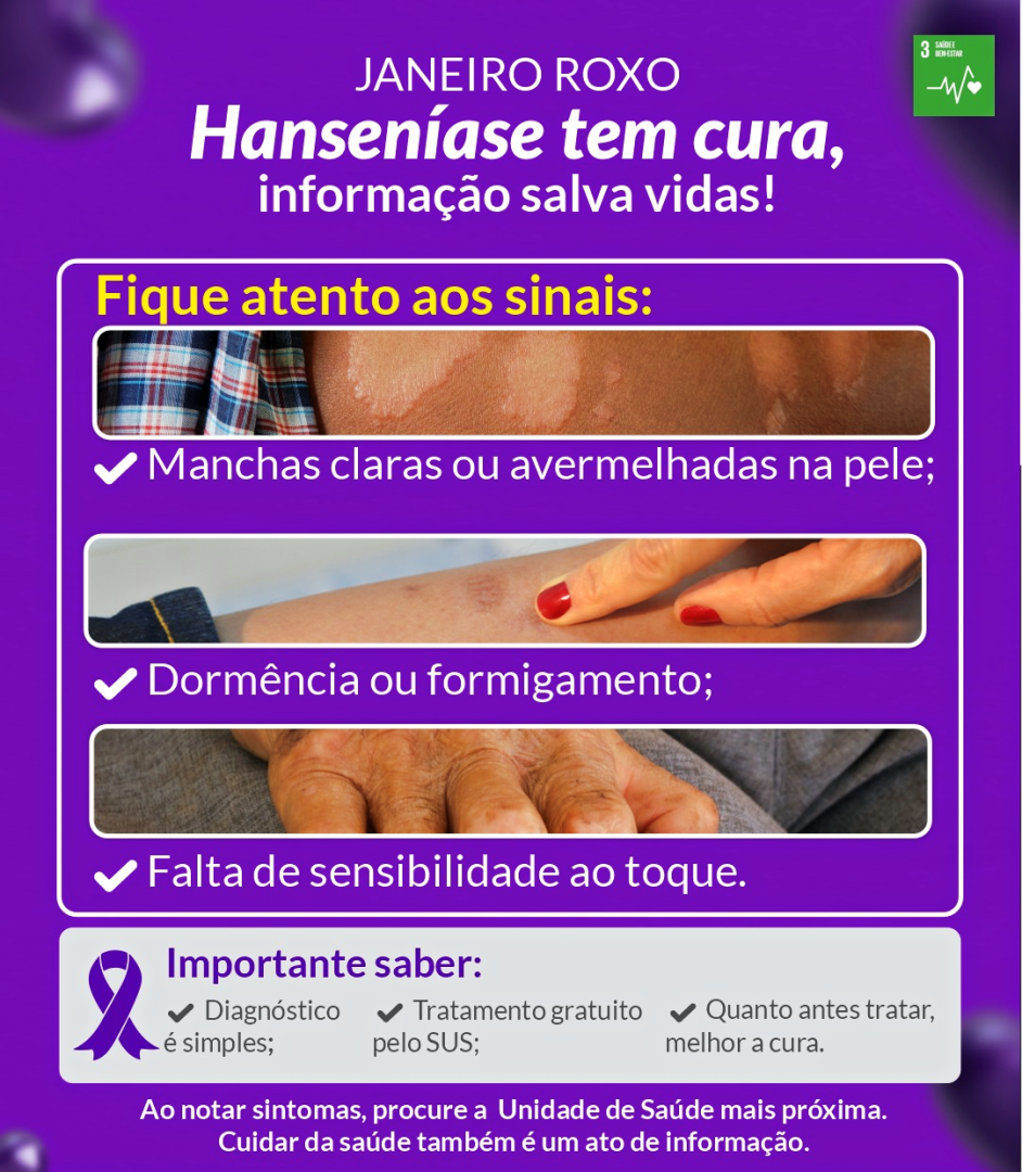JANEIRO ROXO 2026 – MÊS DA PREVENÇÃO À HANSENÍASE