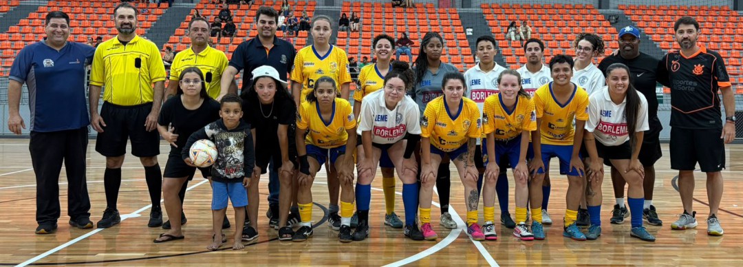 FUTSAL FEMININO BRILHA NA ABERTURA DO NOVO GINÁSIO DE LEME