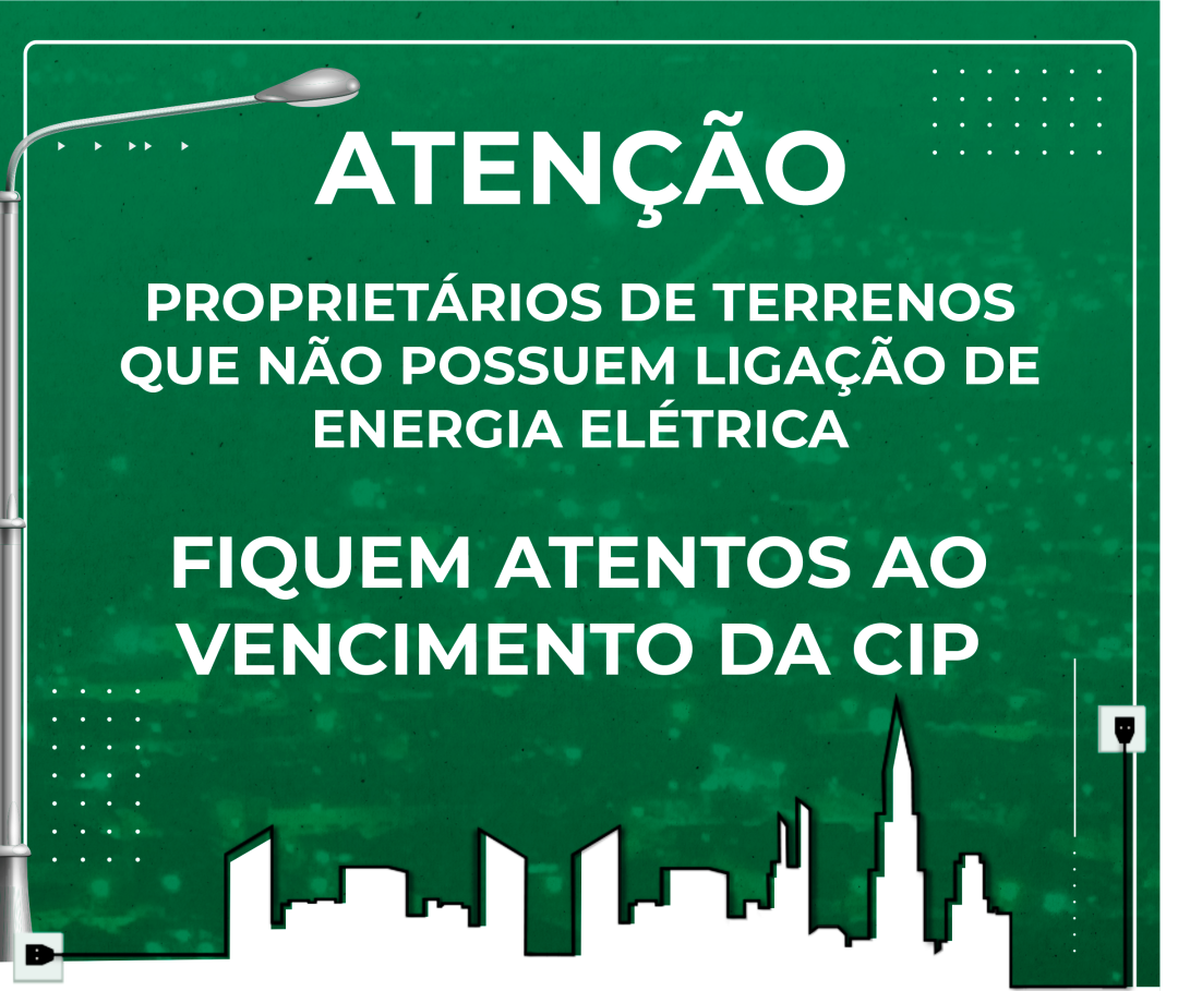 CIP - CONTRIBUIÇÃO DE ILUMINAÇÃO PÚBLICA PARA TERRENOS