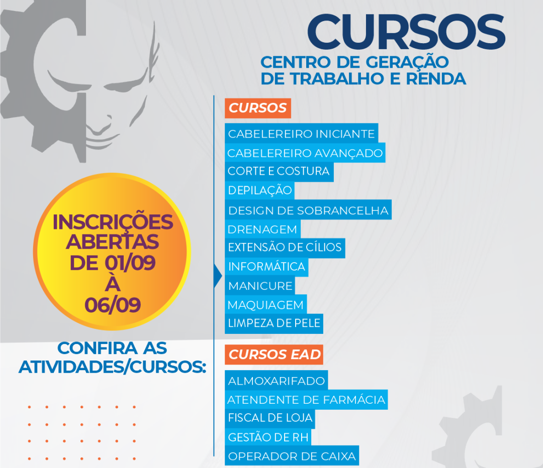 Cursos Gratuitos no CGTR - Centro de Geração de Trabalho e Renda