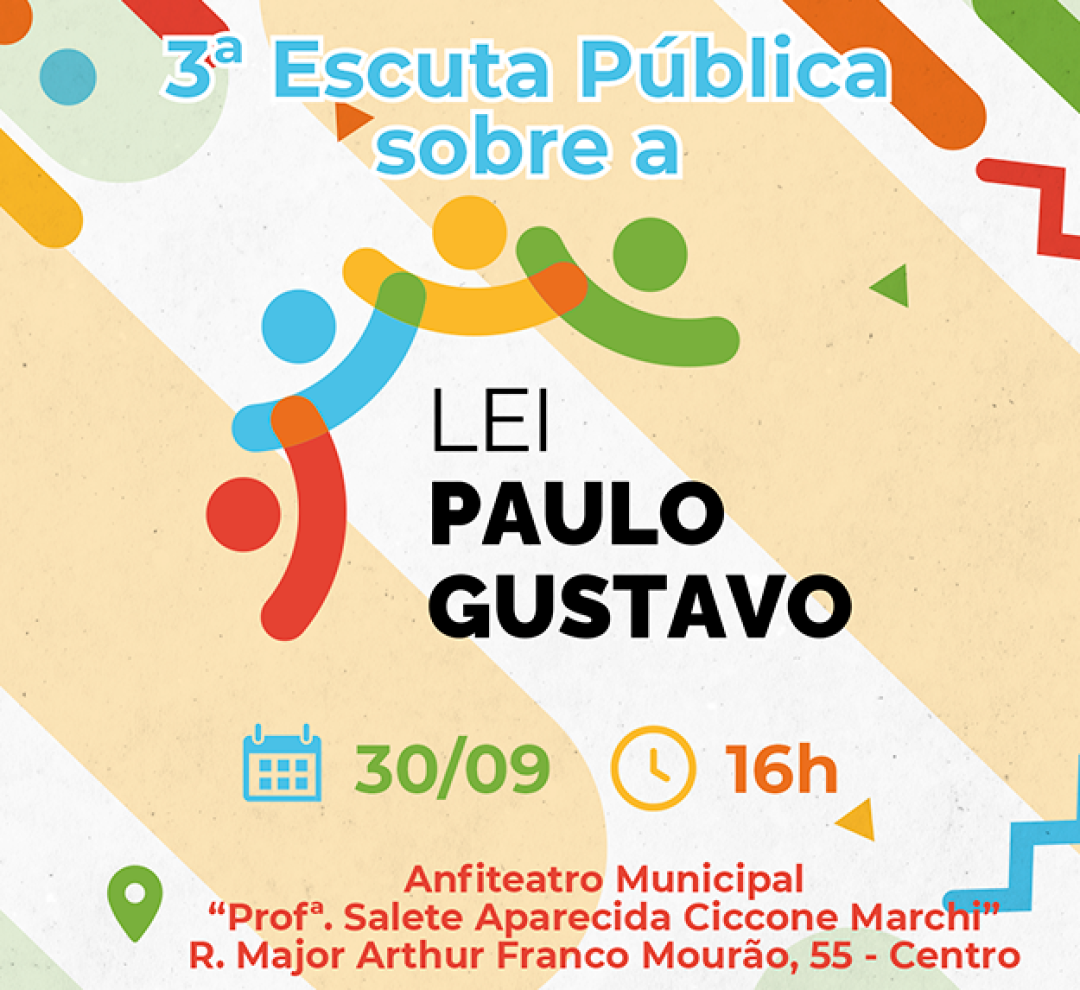 3ª “Escuta Cultural” será no dia 30 de setembro