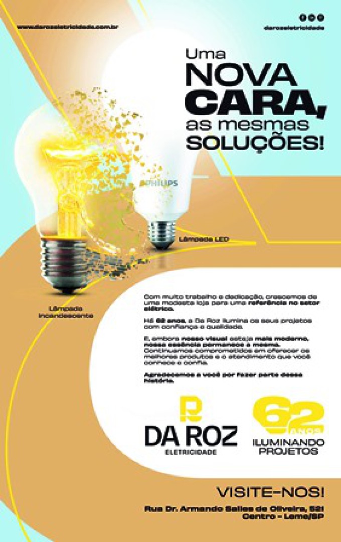 DA ROZ ELETRICIDADE – 62 ANOS DE SUCESSO