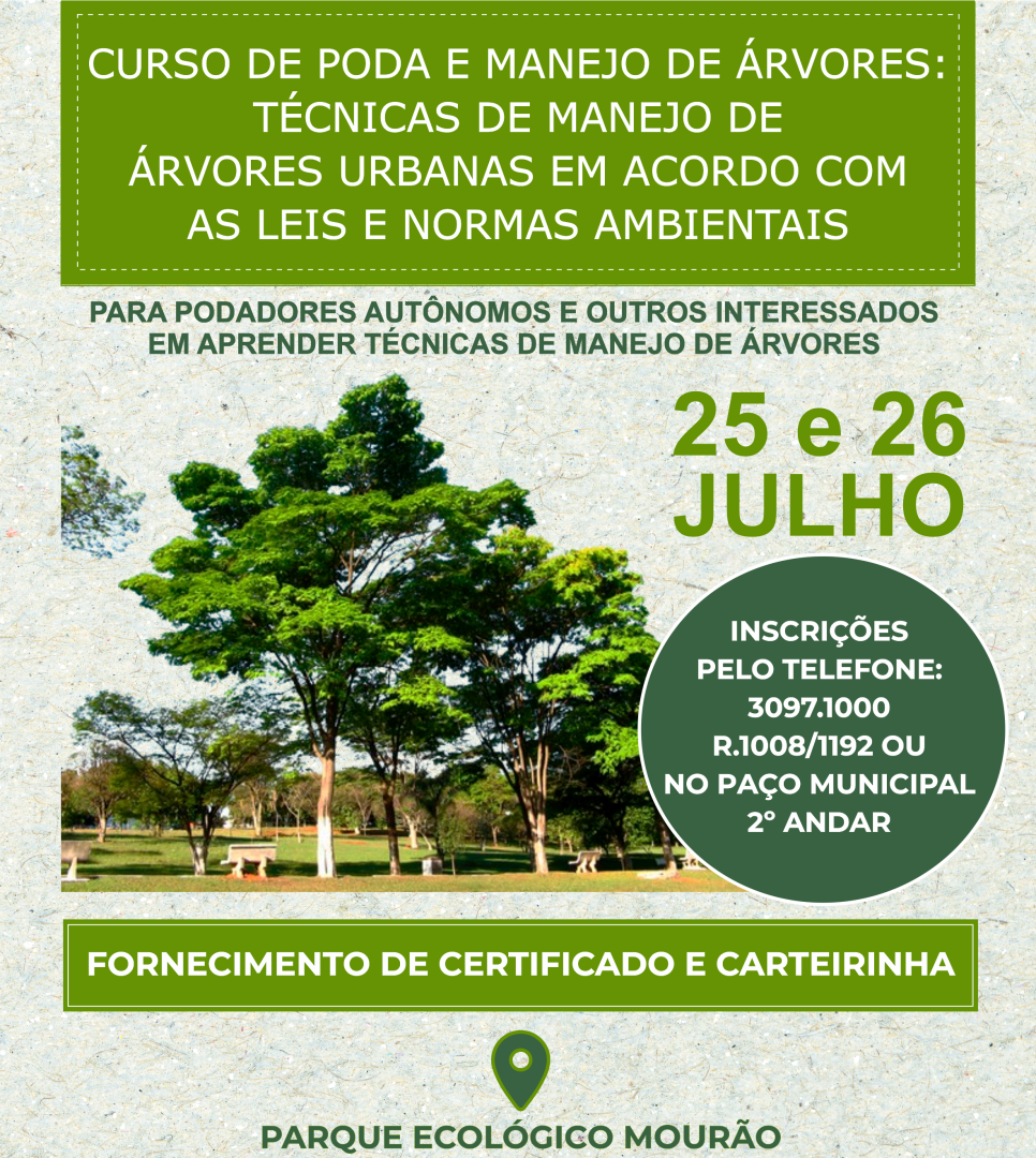 CURSO DE PODA E MANEJO DE ÁRVORES