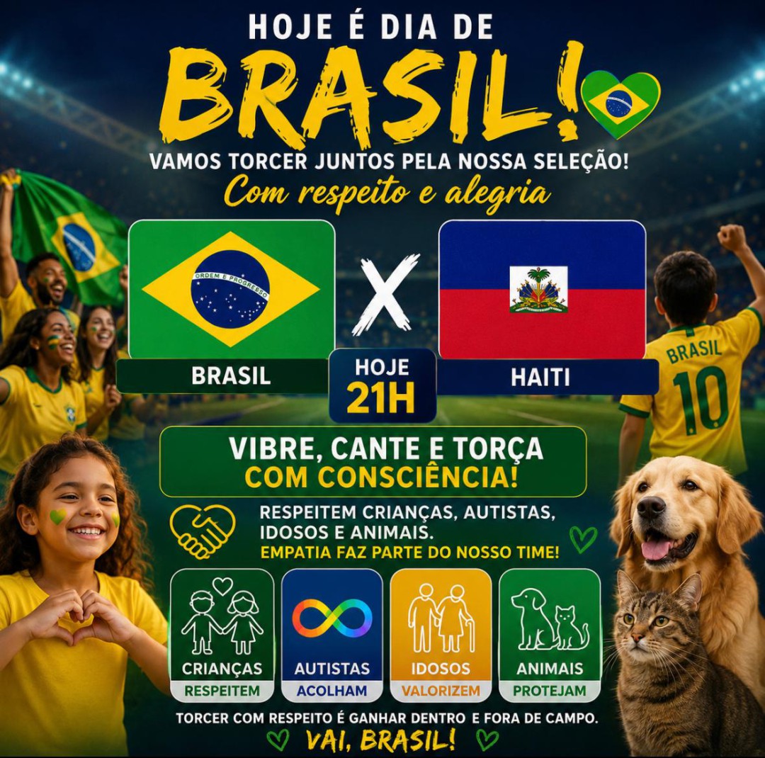 BRASIL EM CAMPO: TORCIDA SIM, FOGOS NÃO