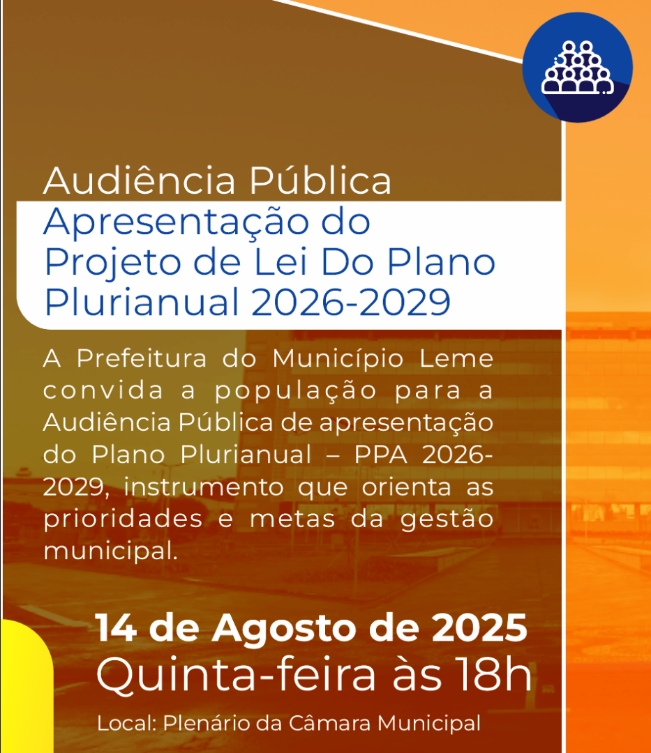 AUDIÊNCIA PÚBLICA NO DIA 14 DE AGOSTO