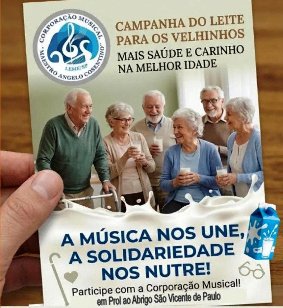 BANDA DE LEME REALIZA CAMPANHA DE ARRECADAÇÃO DE LEITE