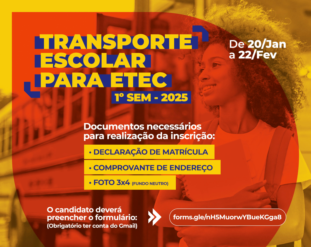 TRANSPORTE DE ALUNOS PARA ETEC - 1º SEMESTRE 2025