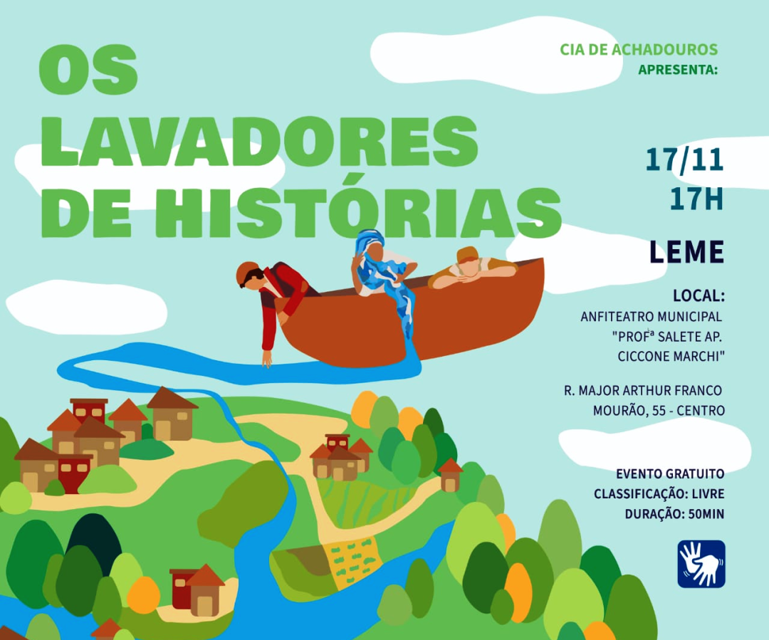 ESPETÁCULO INFANTIL "OS LAVADORES DE HISTÓRIAS" COM A CIA DE ACHADOUROS