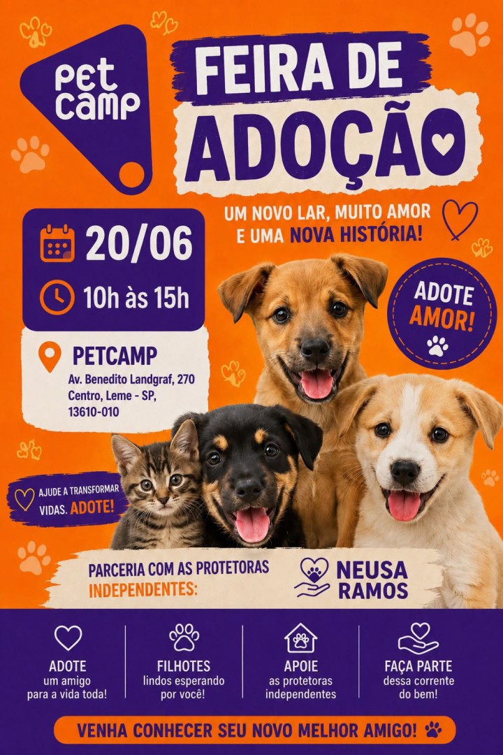 FEIRA DE ADOÇÃO RESPONSÁVEL: ENCONTRE SEU NOVO MELHOR AMIGO