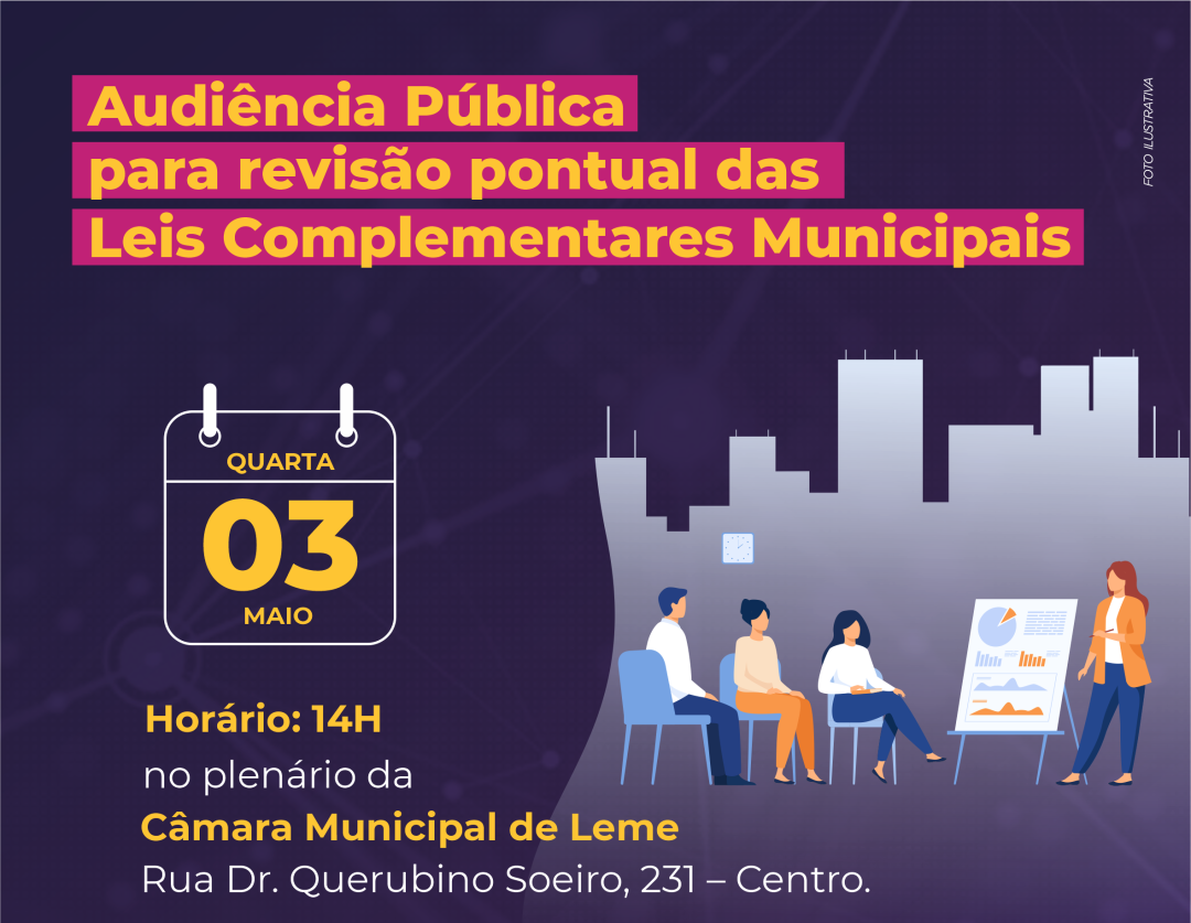 Audiência Pública no dia 03 de maio