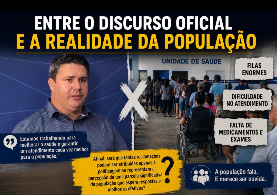 ENTRE O DISCURSO OFICIAL E A REALIDADE DA POPULAÇÃO