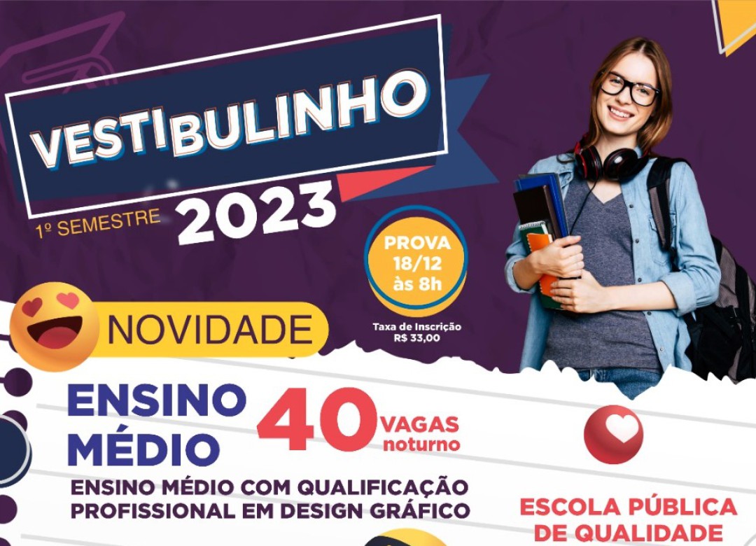 INSCRIÇÕES PRORROGADAS ATÉ SEGUNDA-FEIRA PARA O VESTIBULINHO DO