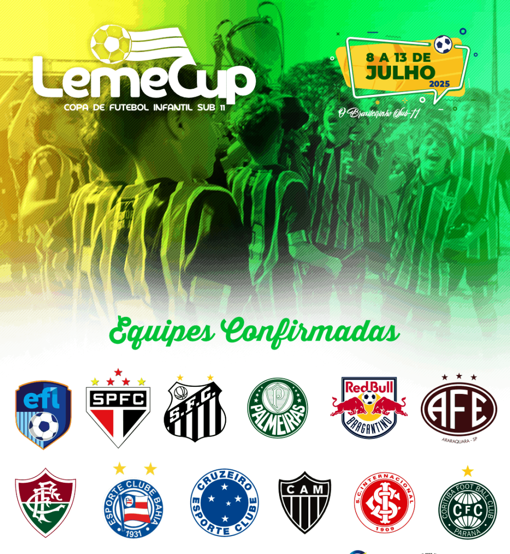 CONFIRMADAS AS EQUIPES PARTICIPANTES DA 6ª EDIÇÃO DA LEMECUP DE FUTEBOL INFANTIL