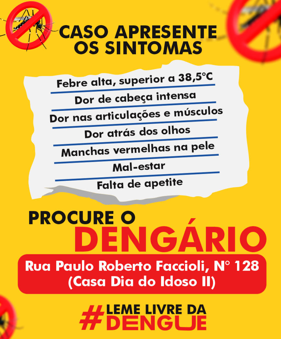 PREFEITURA DISPONIBILIZA “DENGÁRIO” PARA ATENDIMENTO À POPULAÇÃO