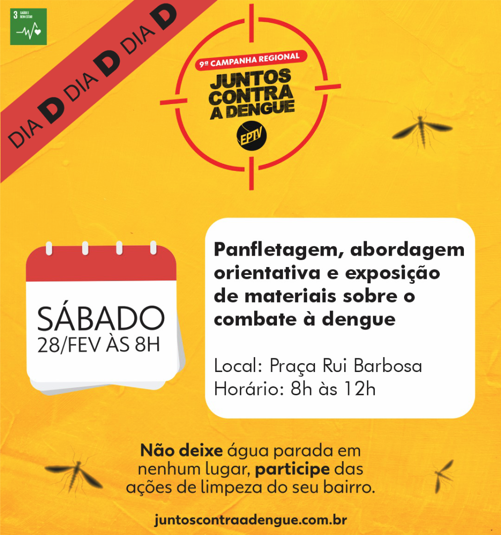 LEME PARTICIPA DA CAMPANHA “JUNTOS CONTRA A DENGUE” 2026 E REALIZA AÇÕES NO DIA D – SÁBADO – 28 DE FEVEREIRO DE 2026