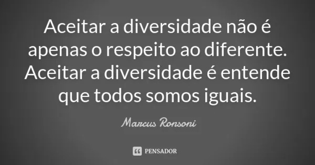 O MÍNIMO ESSENCIAL: RESPEITO E ACEITAÇÃO NA DIVERSIDADE