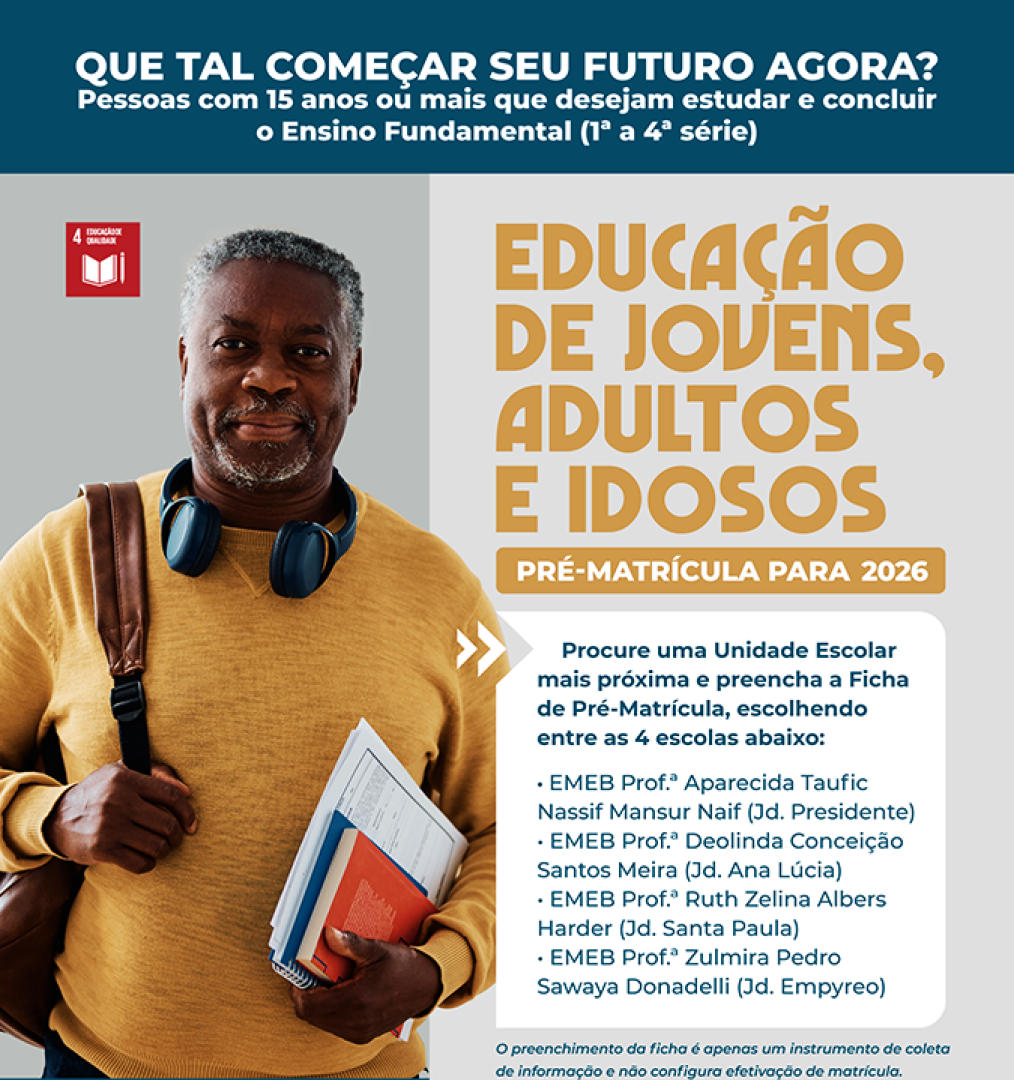 SECRETARIA DE EDUCAÇÃO PLANEJA AMPLIAÇÃO DE TURMAS PARA A EDUCAÇÃO DE JOVENS, ADULTOS E IDOSOS – EJAI