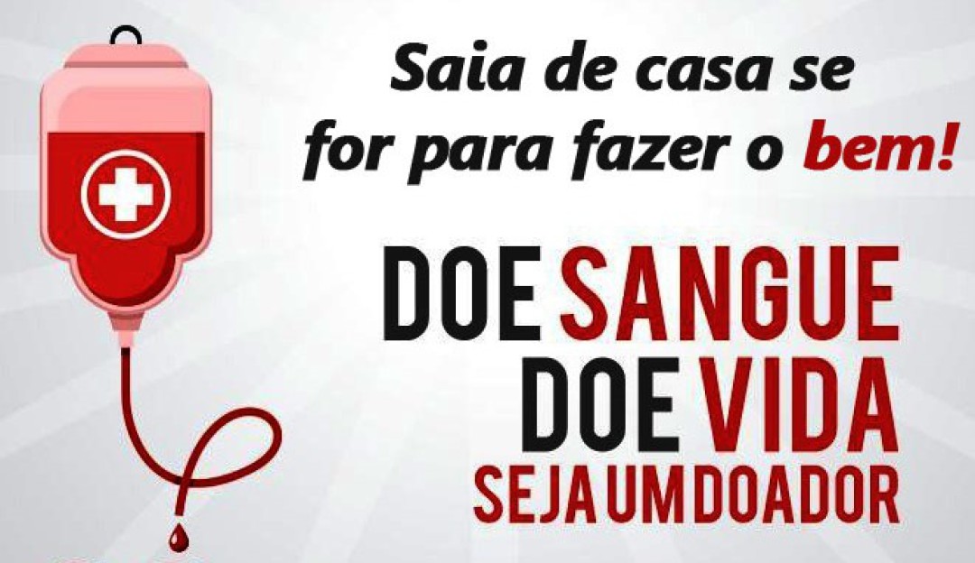 Primeira etapa da doação de sangue será, quarta-feira, 16 de fevereiro
