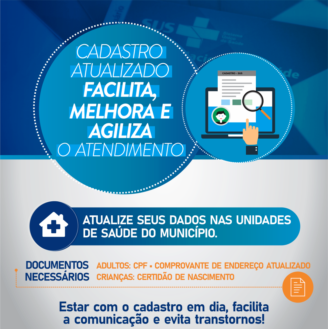 ATUALIZAÇÃO DE DADOS CADASTRAIS NA SECRETARIA DE SAÚDE