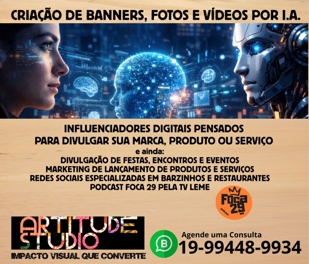 ARTITUDE STUDIOS – CRIAÇÃO DE BANNERS, FOTOS E VÍDEOS POR I.A.