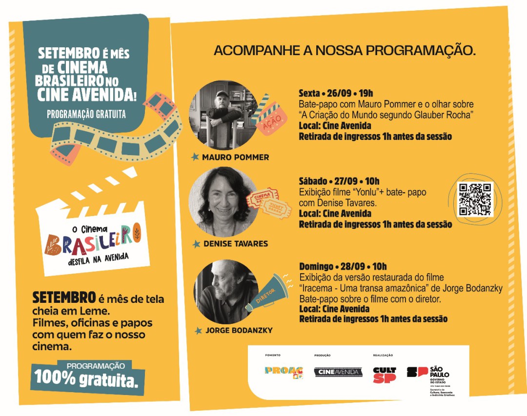 O CINEMA BRASILEIRO CONTINUA EM DESTAQUE NA PROGRAMAÇÃO DO CINE AVENIDA