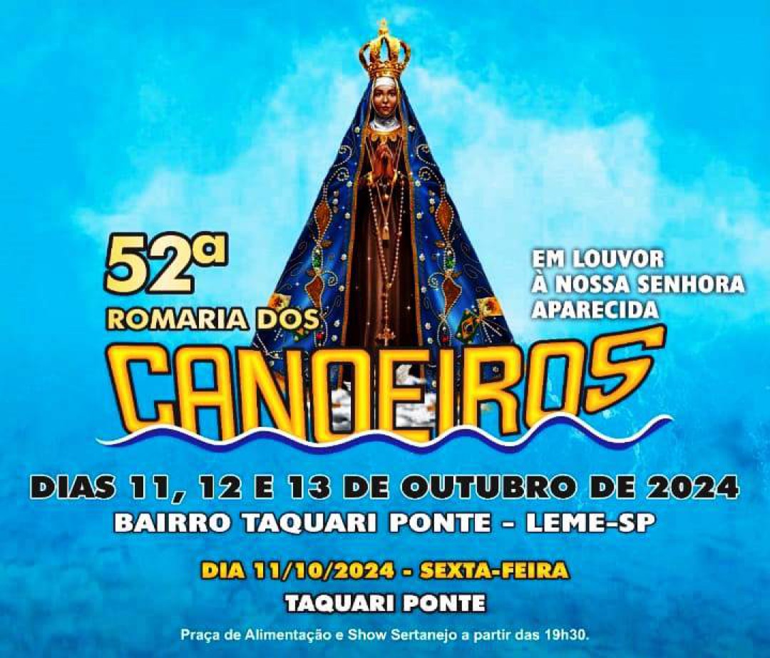 52ª ROMARIA DOS CANOEIROS - PROCISSÃO DE CANOAS TERÁ INÍCIO ÀS 10H30 NO ANTIGO PORTO DE AREIA.