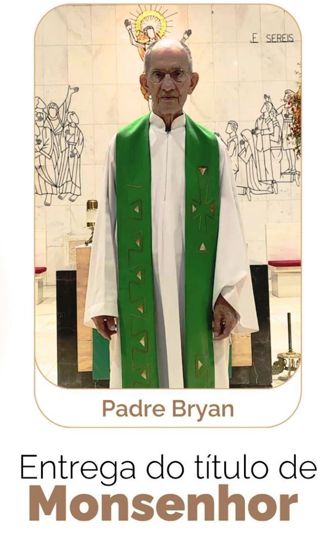 ENTREGA OFICIAL DO TÍTULO DE MONSENHOR AO PADRE BRYAN – 16 DE JUNHO – 19H30