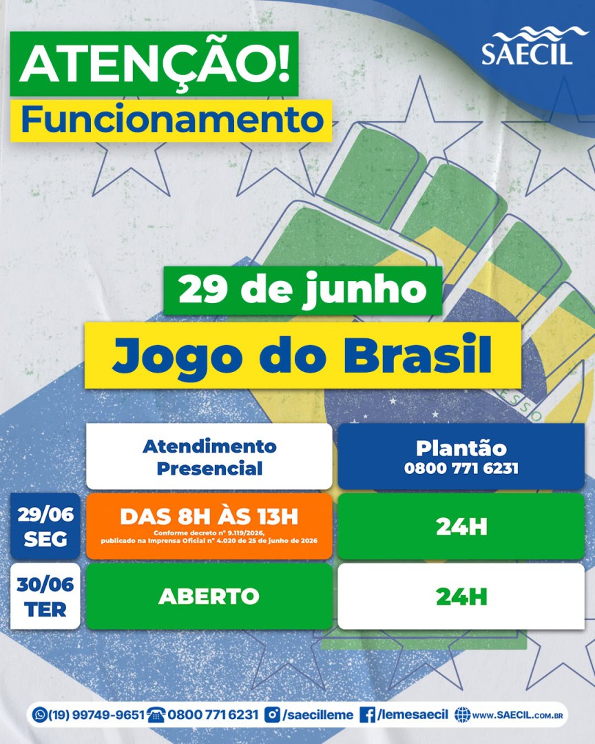 SAECIL INFORMA - ATENÇÃO, LEME