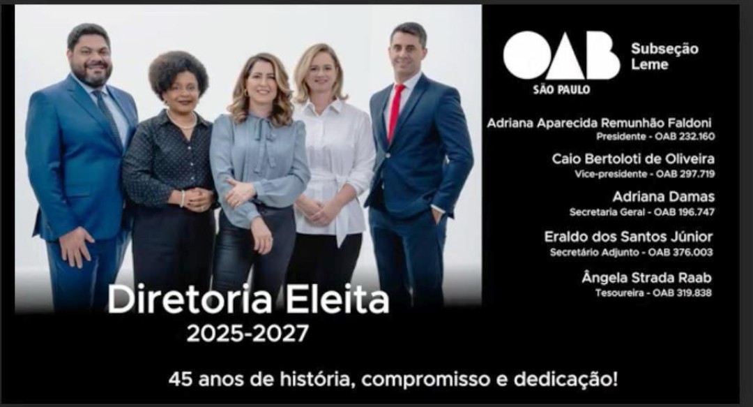 NOVA DIRETORIA DA OAB PARA O BIÊNIO DE 2025-2027