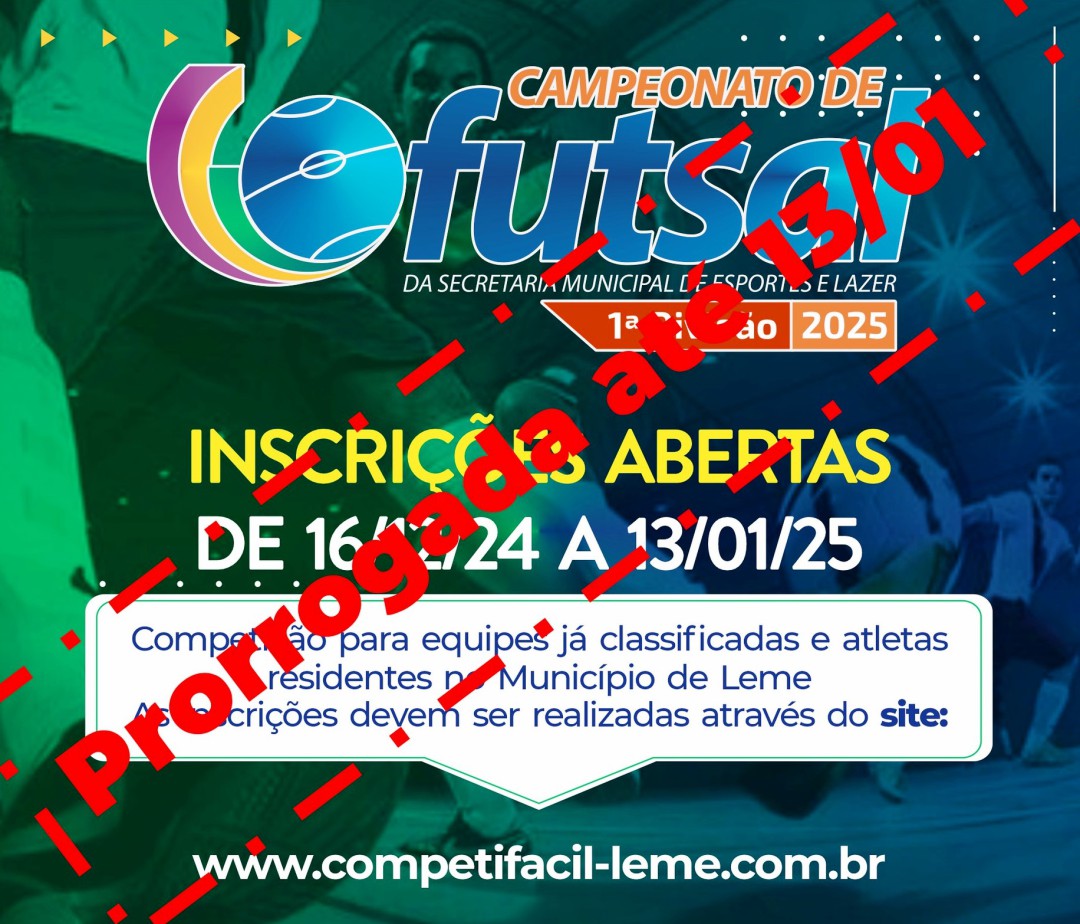 ATENÇÃO: INSCRIÇÕES PRORROGADAS