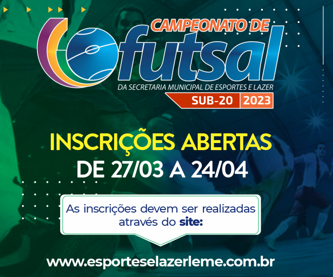 Campeonato Municipal de Futsal Sub-20 2023 - Jornal Tribuna de Leme